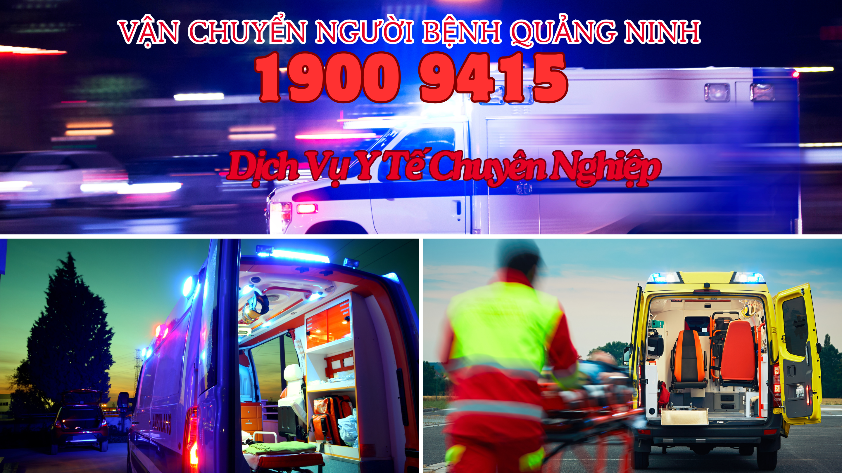 Xe Cấp Cứu Đi Tỉnh Từ Uông Bí | Vận Chuyển Bệnh Nhân Đường Dài 24/7 | 1900 9415